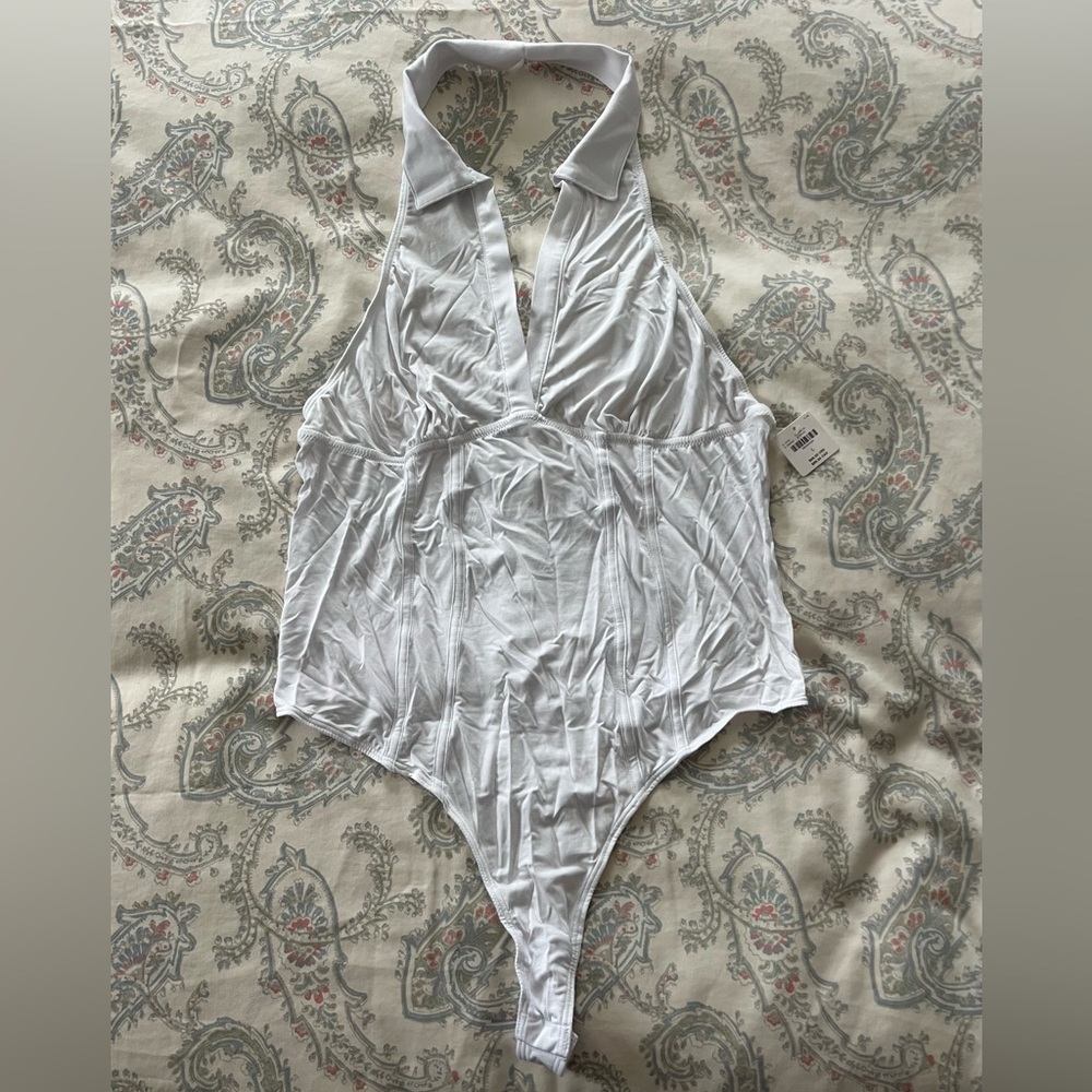 Anthropologie Halter Jersey Bodysuit